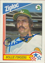 Rollie Fingers Autographed 1992 Ziploc Baseball Card #3 - Oakland Athletics