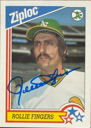 Rollie Fingers Autographed 1992 Ziploc Baseball Card #3 - Oakland Athletics