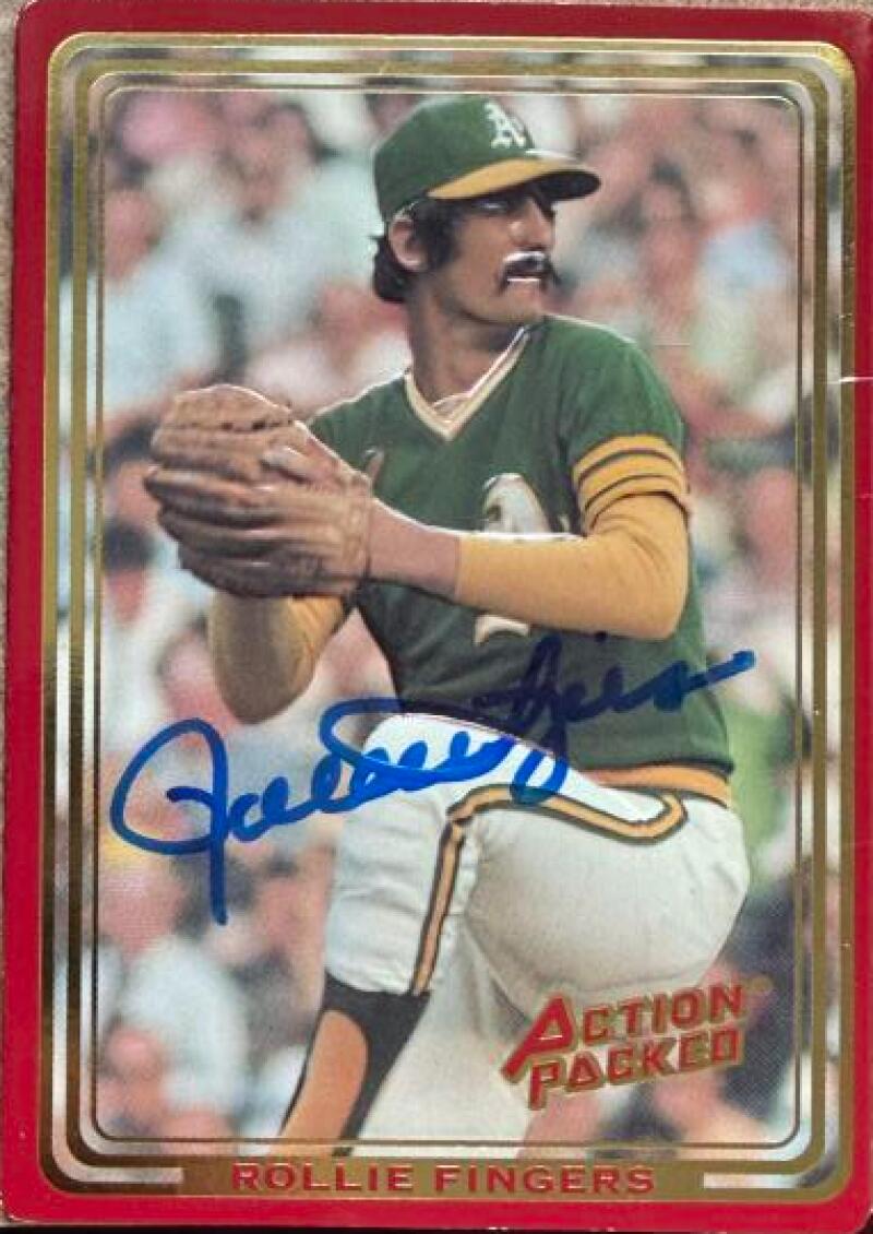 Rollie Fingers Autographed 1993 Action Packed All-Star Gallery Series II Baseball Card #130 - Oakland Athletics