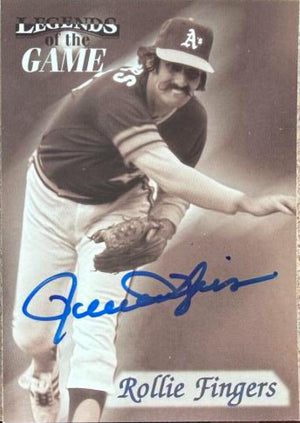 Rollie Fingers Autographed 1998 Sports Illustrated Then and Now Baseball Card #10 - Oakland Athletics