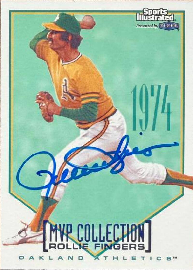 Rollie Fingers Autographed 1998 Sports Illustrated World Series Fever MVP Collection Baseball Card #5MC - Oakland Athletics