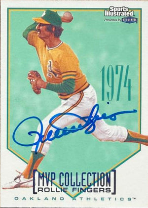Rollie Fingers Autographed 1998 Sports Illustrated World Series Fever MVP Collection Baseball Card #5MC - Oakland Athletics