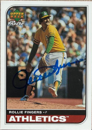 Rollie Fingers Autographed 1998 Upper Deck Retro Baseball Card #71 - Oakland Athletics