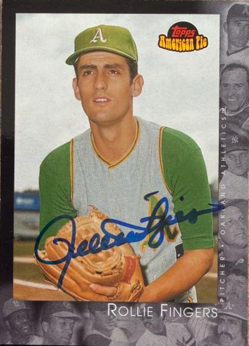 Rollie Fingers Autographed 2001 Topps American Pie Baseball Card #73 - Oakland Athletics