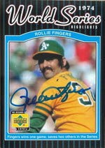 Rollie Fingers Autographed 2001 Upper Deck Decade 1970's Baseball Card #175 WSHL - Oakland Athletics