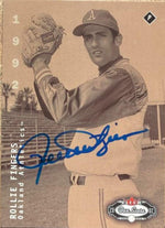 Rollie Fingers Autographed 2002 Fleer Box Score Baseball Card #293 COOP, SN2950 - Oakland Athletics