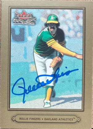 Rollie Fingers Autographed 2002 Fleer Fall Classic Baseball Card #18 - Oakland Athletics