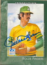 Rollie Fingers Autographed 2002 Topps American Pie Spirit of America Baseball Card #27 - Oakland Athletics