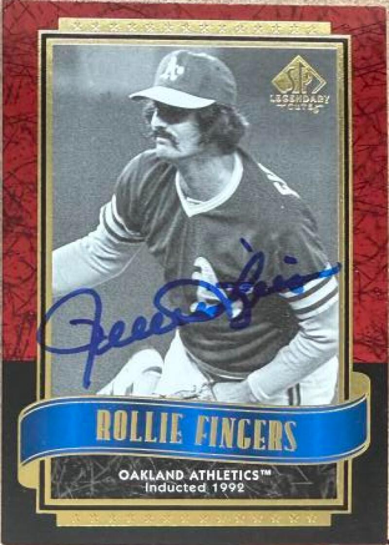 Rollie Fingers Autographed 2003 SP Legendary Cuts Baseball Card #108 - Oakland Athletics