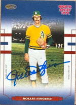 Rollie Fingers Autographed 2004 Donruss World Series Blue Baseball Card #WS-86 - Oakland Athletics