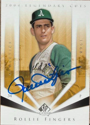 Rollie Fingers Autographed 2004 SP Legendary Cuts Baseball Card #103 - Oakland Athletics
