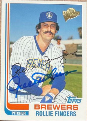 Rollie Fingers Autographed 2004 Topps All-Time Fan Favorites Baseball Card #144 - Milwaukee Brewers