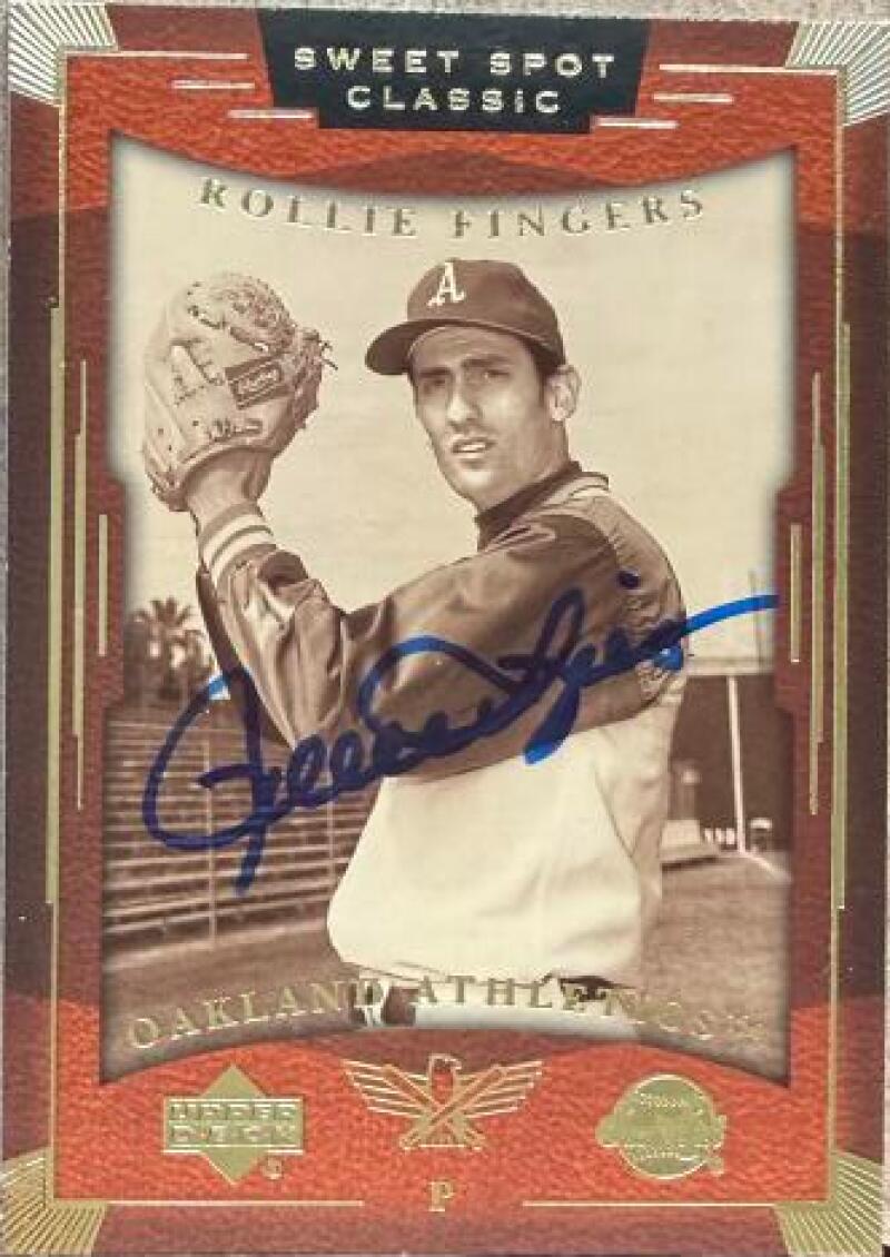 Rollie Fingers Autographed 2004 Upper Deck Sweet Spot Classic Baseball Card #72 - Oakland Athletics