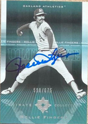 Rollie Fingers Autographed 2004 Upper Deck Ultimate Collection Baseball Card #34 SN675 - Oakland Athletics