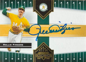 Rollie Fingers Autographed 2005 Donruss Champions Baseball Card #263 - Oakland Athletics