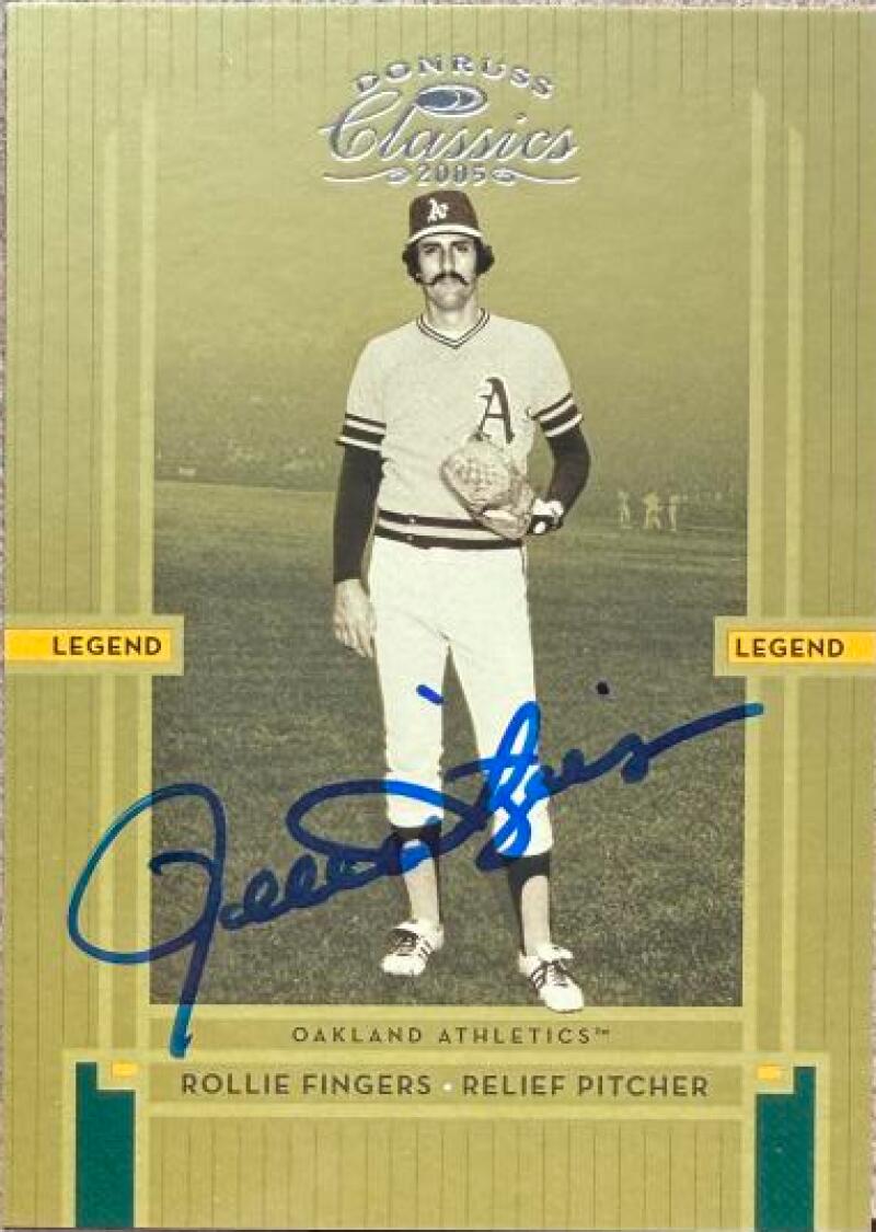Rollie Fingers Autographed 2005 Donruss Classics Baseball Card #234 - Oakland Athletics