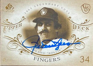 Rollie Fingers Autographed 2005 SP Legendary Cuts Baseball Card #72 - Milwaukee Brewers