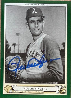 Rollie Fingers Autographed 2005 UD Origins Baseball Card #108 - Oakland Athletics