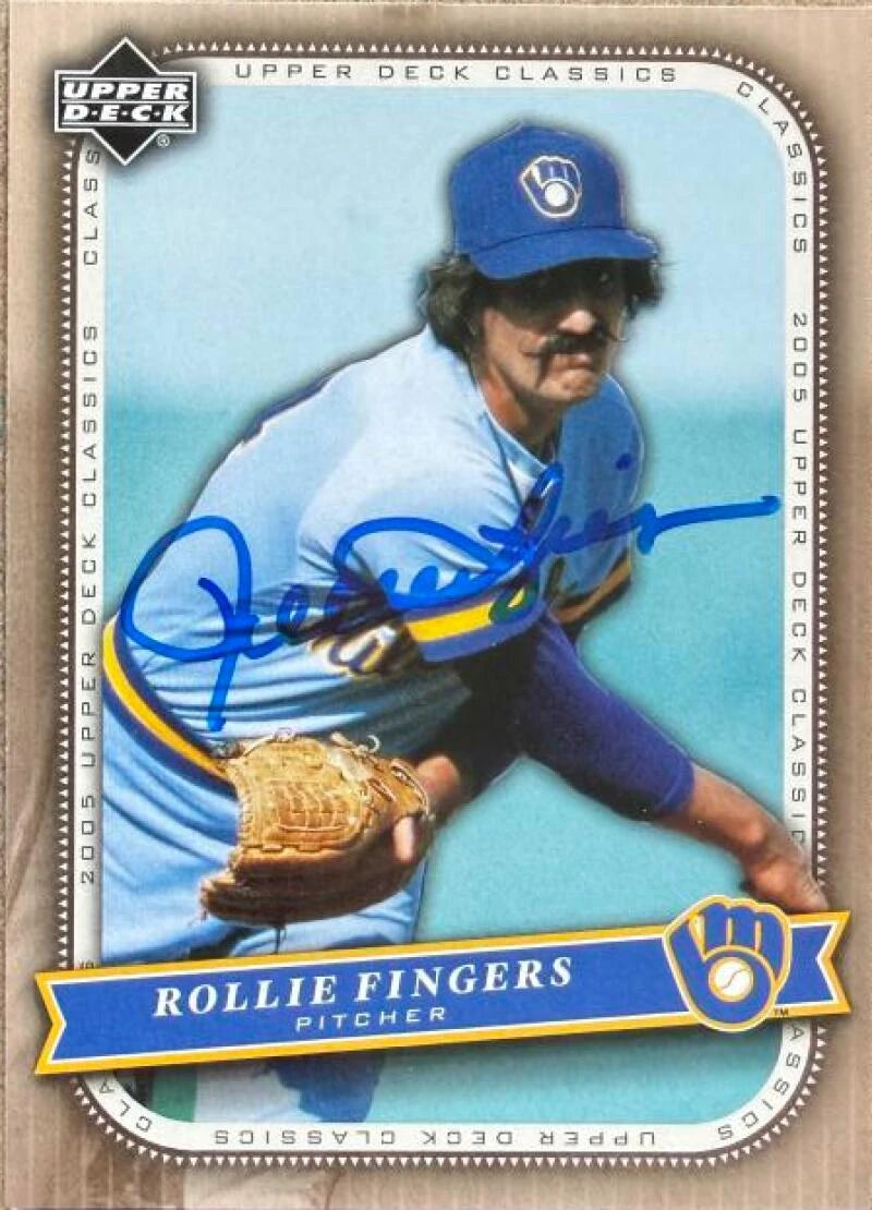 Rollie Fingers Autographed 2005 Upper Deck Classics Baseball Card #84 - Milwaukee Brewers