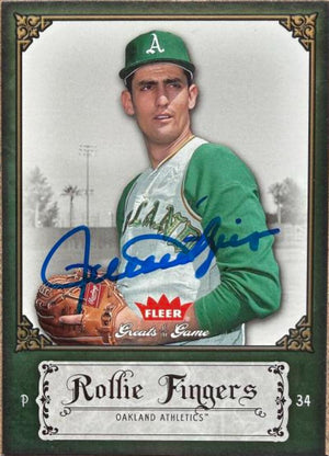 Rollie Fingers Autographed 2006 Fleer Greats of the Game Baseball Card #78 - Oakland Athletics