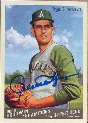 Rollie Fingers Autographed 2009 Upper Deck Goodwin Champions Baseball Card #17 - Oakland Athletics