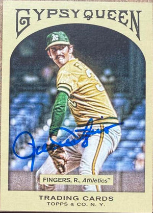 Rollie Fingers Autographed 2011 Topps Gypsy Queen Baseball Card #211 - Oakland A's