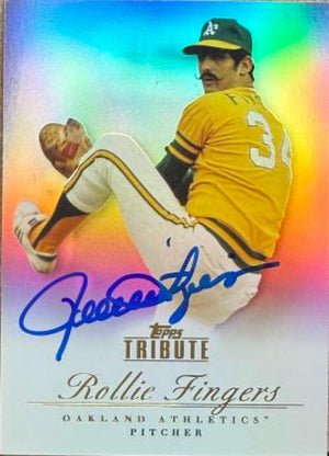 Rollie Fingers Autographed 2012 Topps Tribute Baseball Card #26 - Oakland A's