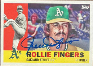 Rollie Fingers Autographed 2017 Topps Archives Baseball Card #59 - Oakland Athletics