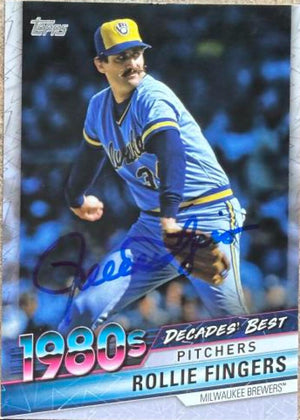 Rollie Fingers Autographed 2020 Topps Decades' Best Baseball Card #DB-67 - Milwaukee Brewers