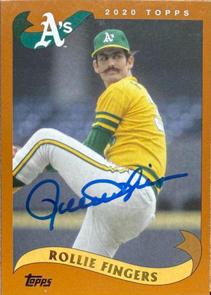 Rollie Fingers Autographed 2020 Topps Archives Baseball Card #219 - Oakland A's