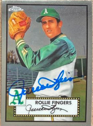 Rollie Fingers Autographed 2021 Topps Chrome Platinum Anniversary Baseball Card #551 - Oakland A's