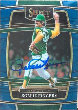 Rollie Fingers Autographed 2022 Panini Select Blue Baseball Card #43 - Oakland A's
