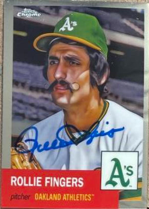 Rollie Fingers Autographed 2022 Topps Chrome Platinum Anniversary Baseball Card #449 - Oakland Athletics