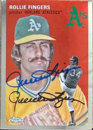 Rollie Fingers Autographed 2023 Topps Chrome Platinum Anniversary Baseball Card #47 - Oakland A's