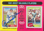 Rollie Fingers Autographed 2024 Topps Heritage Baseball Card #196 '81 MVPs