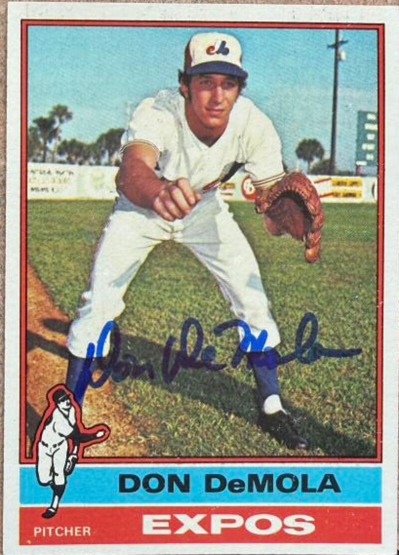 Don DeMola Signed 1976 Topps Baseball Card - Montreal Expos #571