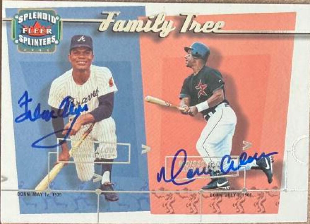 Felipe & Moises Alou Signed 2003 Fleer Splendid Splinters Family Tree Baseball Card #9