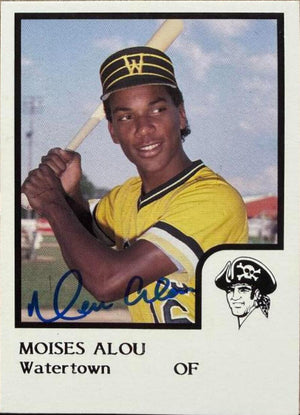 Moises Alou Signed 1986 ProCards Baseball Card - Watertown Pirates