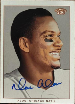 Moises Alou Signed 2002 Topps 206 Baseball Card - Chicago Cubs #10