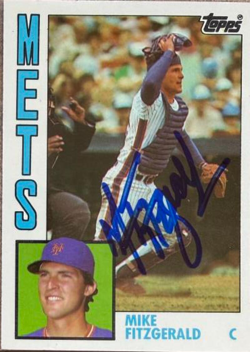 Mike Fitzgerald Signed 1984 Topps Tiffany Traded Baseball Card - New York Mets #37T