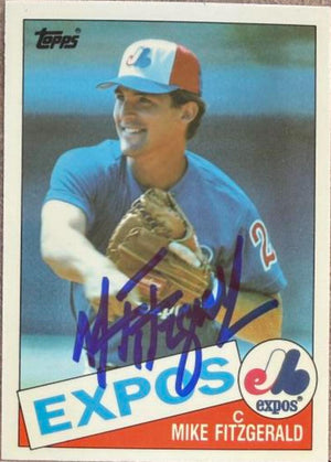 Mike Fitzgerald Signed 1985 Topps Traded Tiffany Card - Montreal Expos #34T