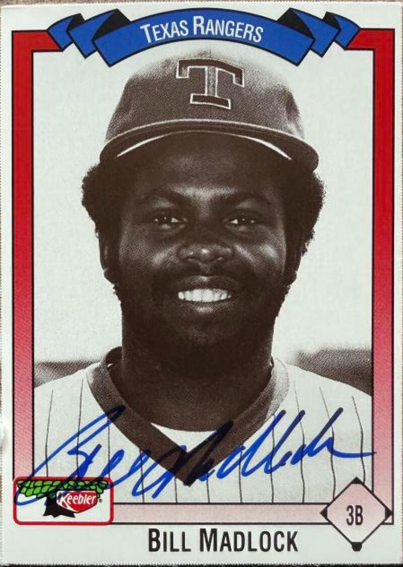 Bill Madlock Signed 1993 Keebler Baseball Card - Texas Rangers #237