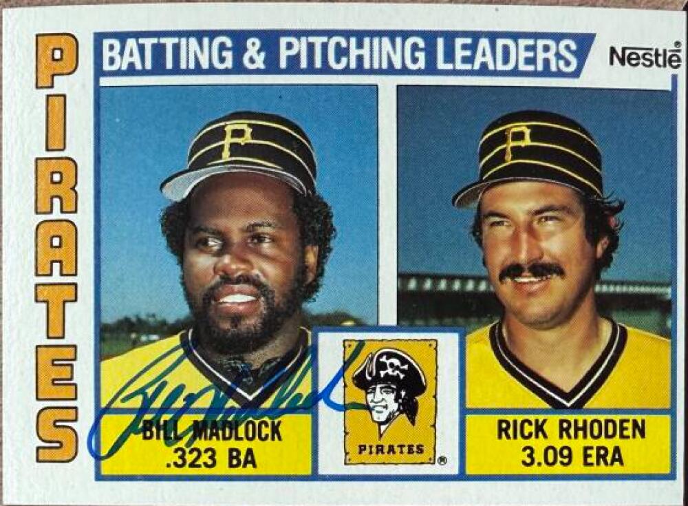 Bill Madlock Signed 1984 Topps Nestle Baseball Card - Pittsburgh Pirates #696