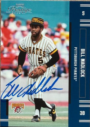 Bill Madlock Signed 2005 Playoff Prestige Baseball Card - Pittsburgh Pirates  #187