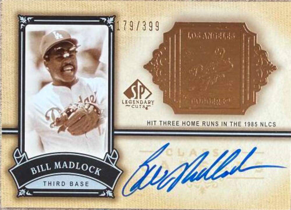 Bill Madlock Signed 2005 SP Legendary Cuts Classic Careers Card - Pittsburgh Pirates #CC-BM