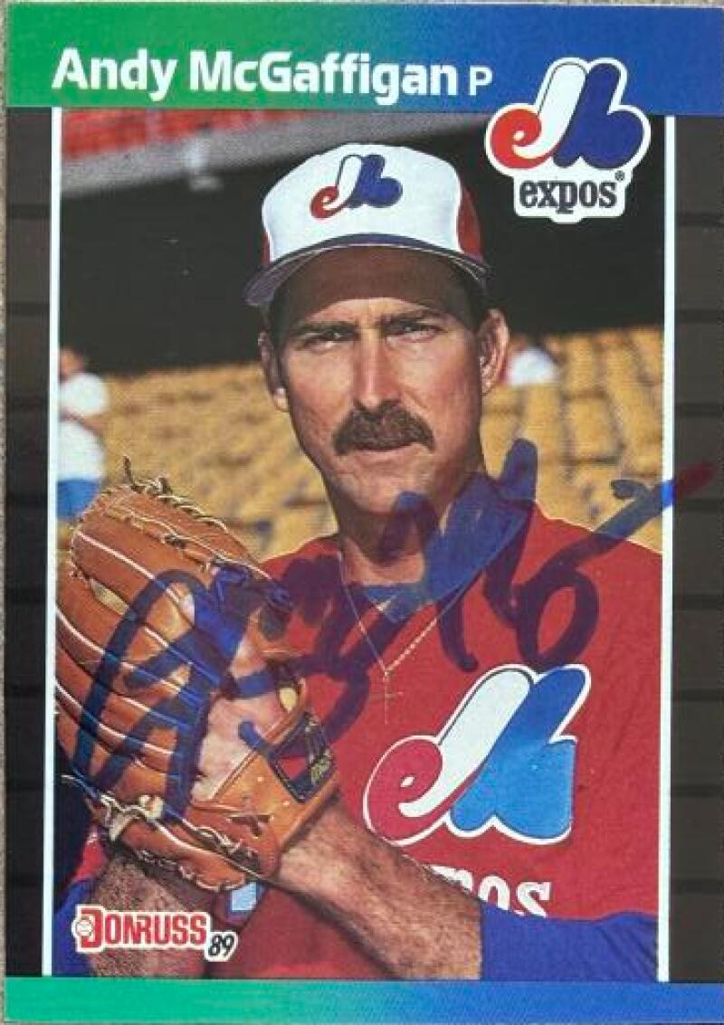 Andy McGaffigan Signed 1989 Donruss Baseball Card - Montreal  #338