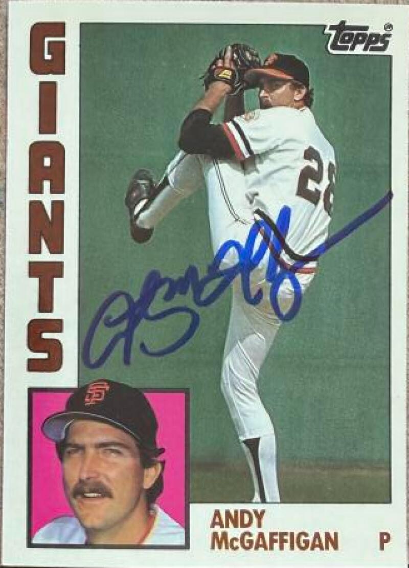 Andy McGaffigan Signed 1984 Topps Tiffany Baseball Card - San Francisco Giants #31