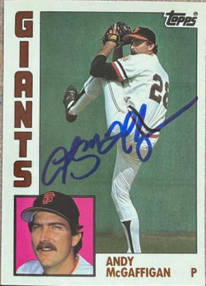 Andy McGaffigan Signed 1984 Topps Tiffany Baseball Card - San Francisco Giants #31