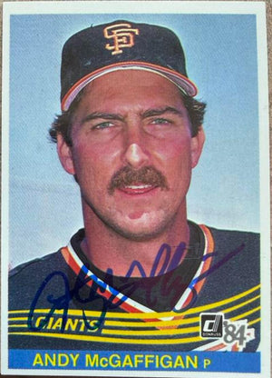 Andy McGaffigan Signed 1984 Donruss Baseball Card - San Francisco Giants #309