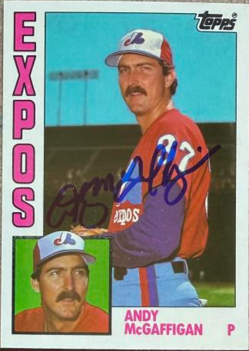 Andy McGaffigan Signed 1984 Topps Traded Tiffany Baseball Card - Montreal Expos #78T